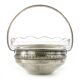 Basket sugar bowl Eclecticism, silver-plated brass, crystal, Poland, 1930s.
