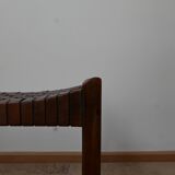 Mid-Century Leather Stool