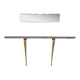 MID 20thC ITALIAN BRASS & MARBLE CONSOLE WITH MIRROR c.1950