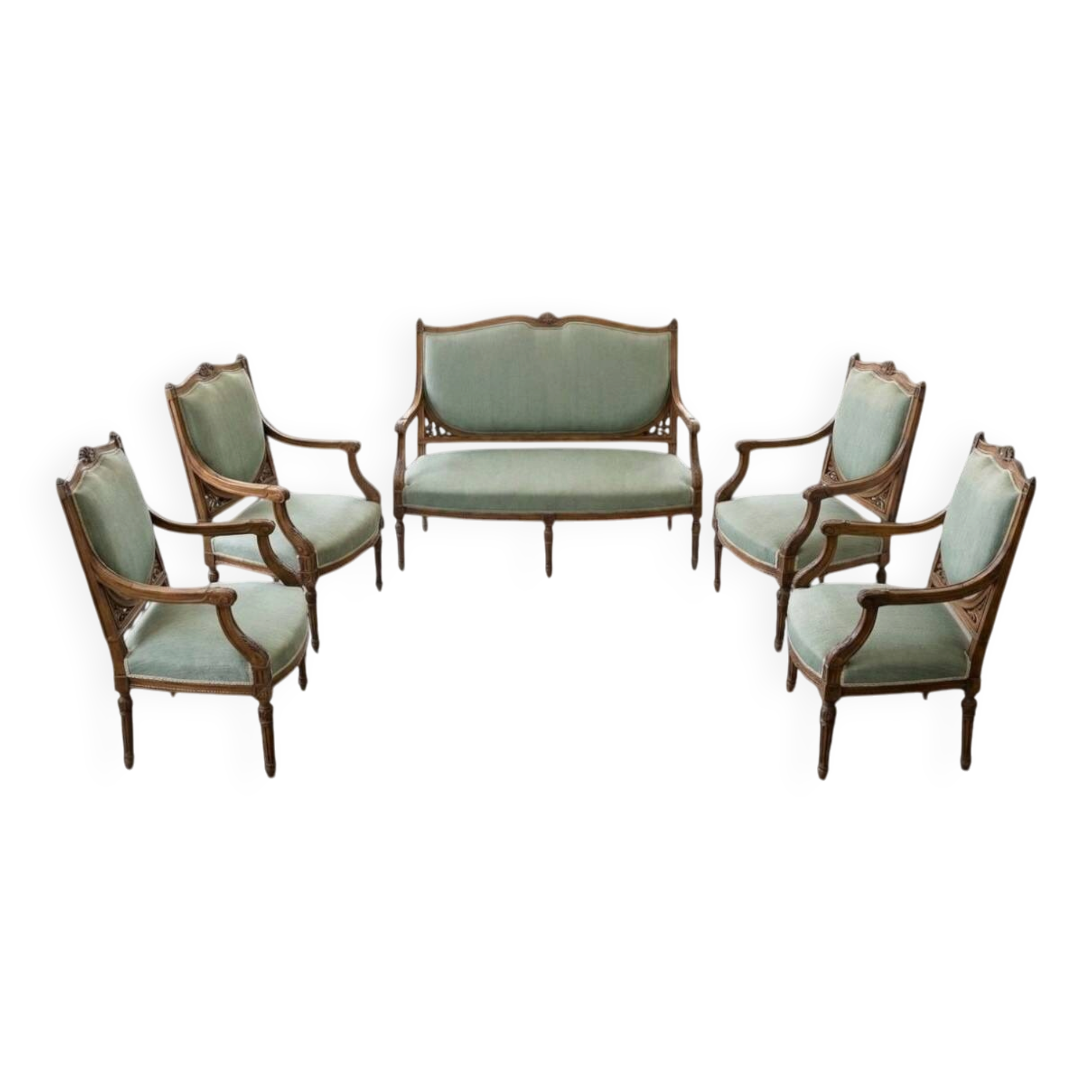 5-piece salon in neo-Louis XVI style