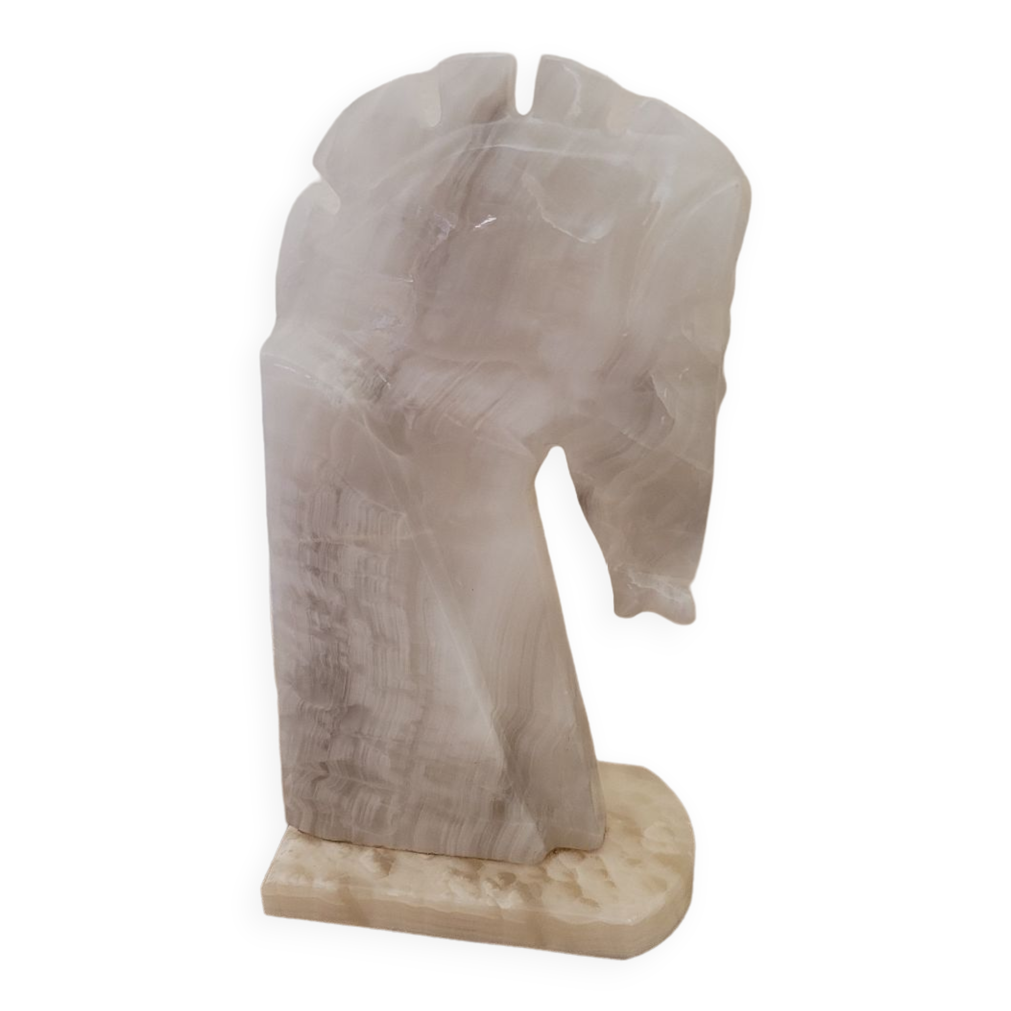 Cheval  serre livres en onyx