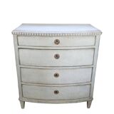 Orignal Painted Chest Of Drawers Louis Seize Style Made In Greenish Patinated Color From 1790s