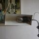 Vintage black modernist table lamp 50 1950 Bauhaus