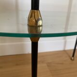 Console tripode en verre et fer  1950