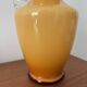 Vintage amber opaline vase retro mid-century glassware