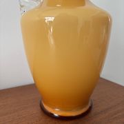 Vase en opaline vintage range ambré Verrerie rétro mid century