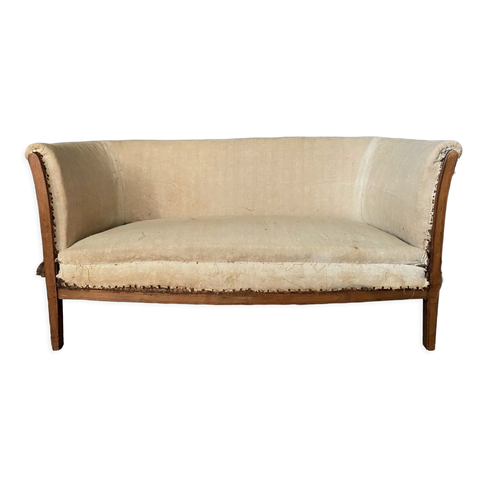 Sofa art deco 1930 geometric wood structure