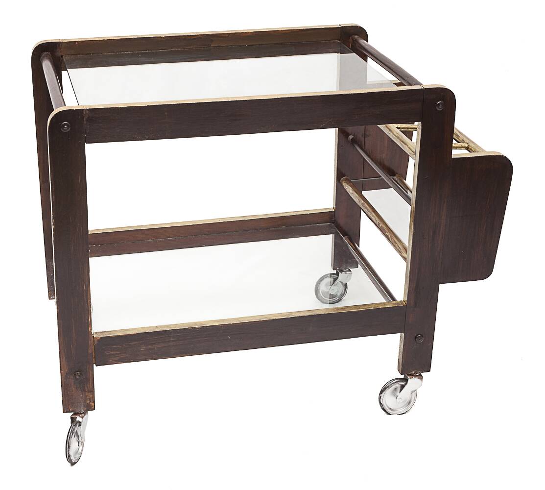 Vintage trolley on wheels