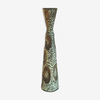 Vase vallauris black and gold