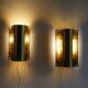 Pair of brass wall lights from Falkenberg 1970