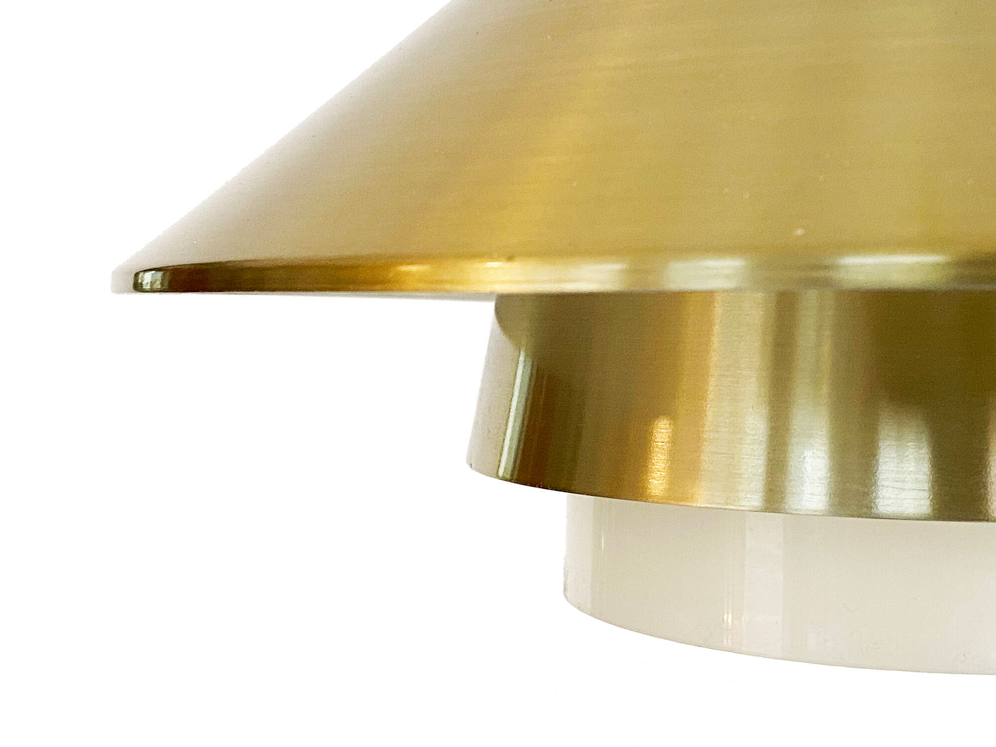 Aluminum pendant light by Vadsbo Metall. Sweden 1970s