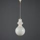 Lustre vintage des années 1960 en verre blanc