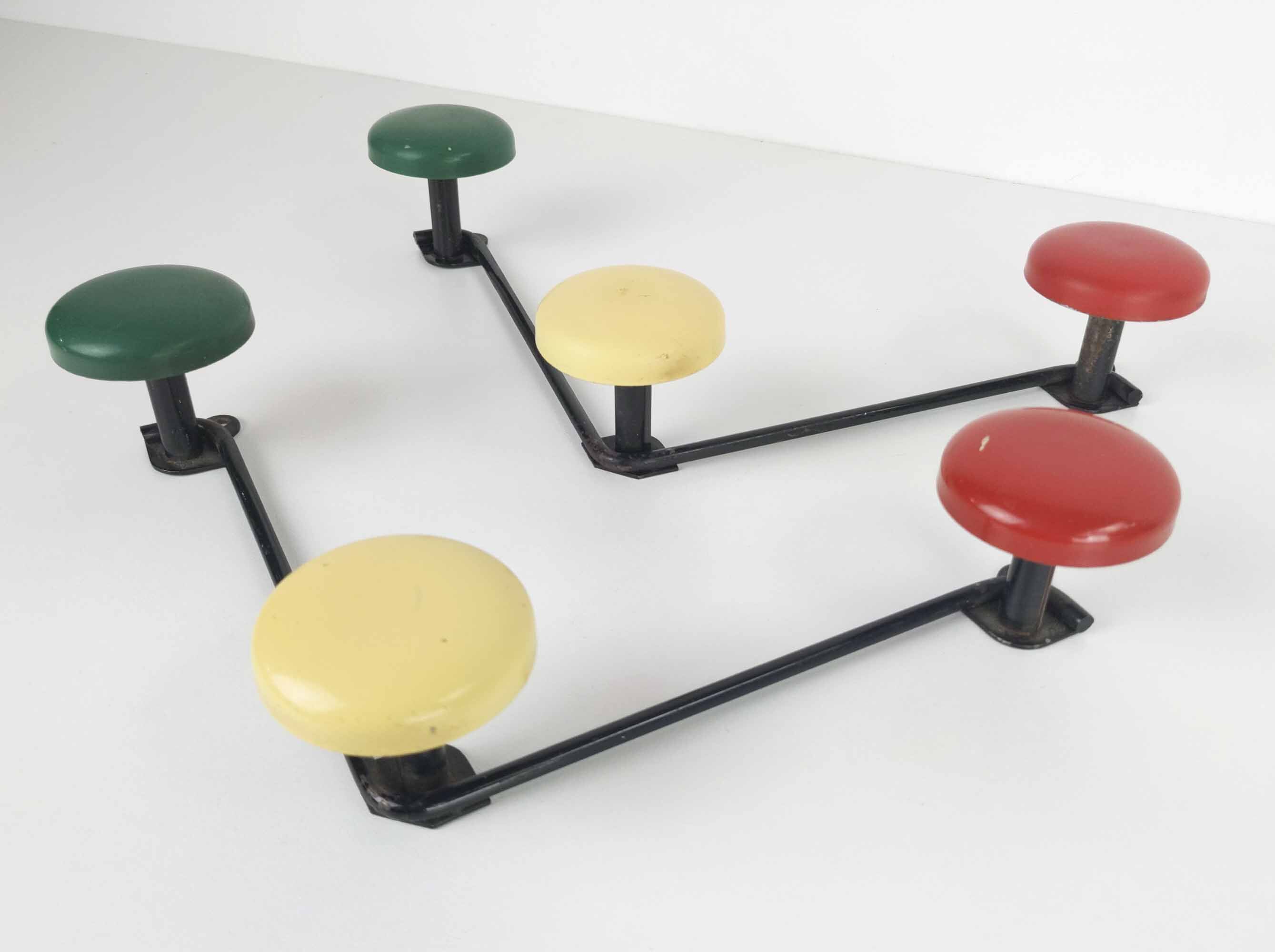 Pair of coatrack three 3 patères