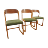 Set de 3 chaises traineau Baumann