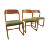Set de 3 chaises traineau Baumann