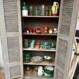 Wooden shuttered wardrobe