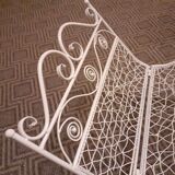 Metal magazine rack, Vintage forged iron magazine rack, folding ornament magazine rack