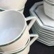 8 coffee tea cups and 8 porcelain saucers Limoges Bernardaud Paul Poiret