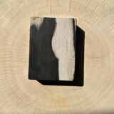 Symmetrical multicolored petrified wood soap dish