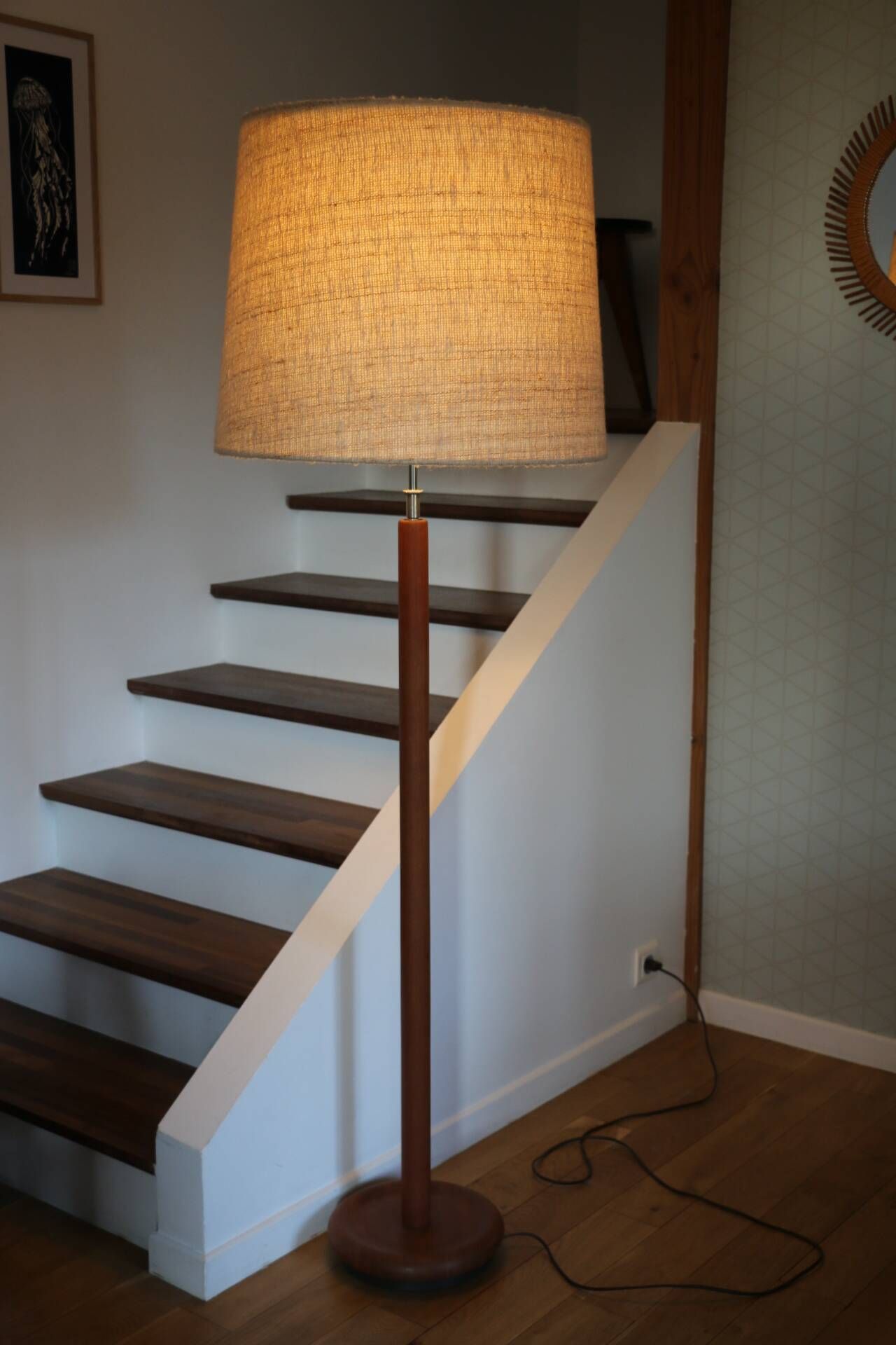 Domus teak floor lamp 1960 XXL