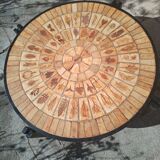 Table basse herbier vintage Roger Capron