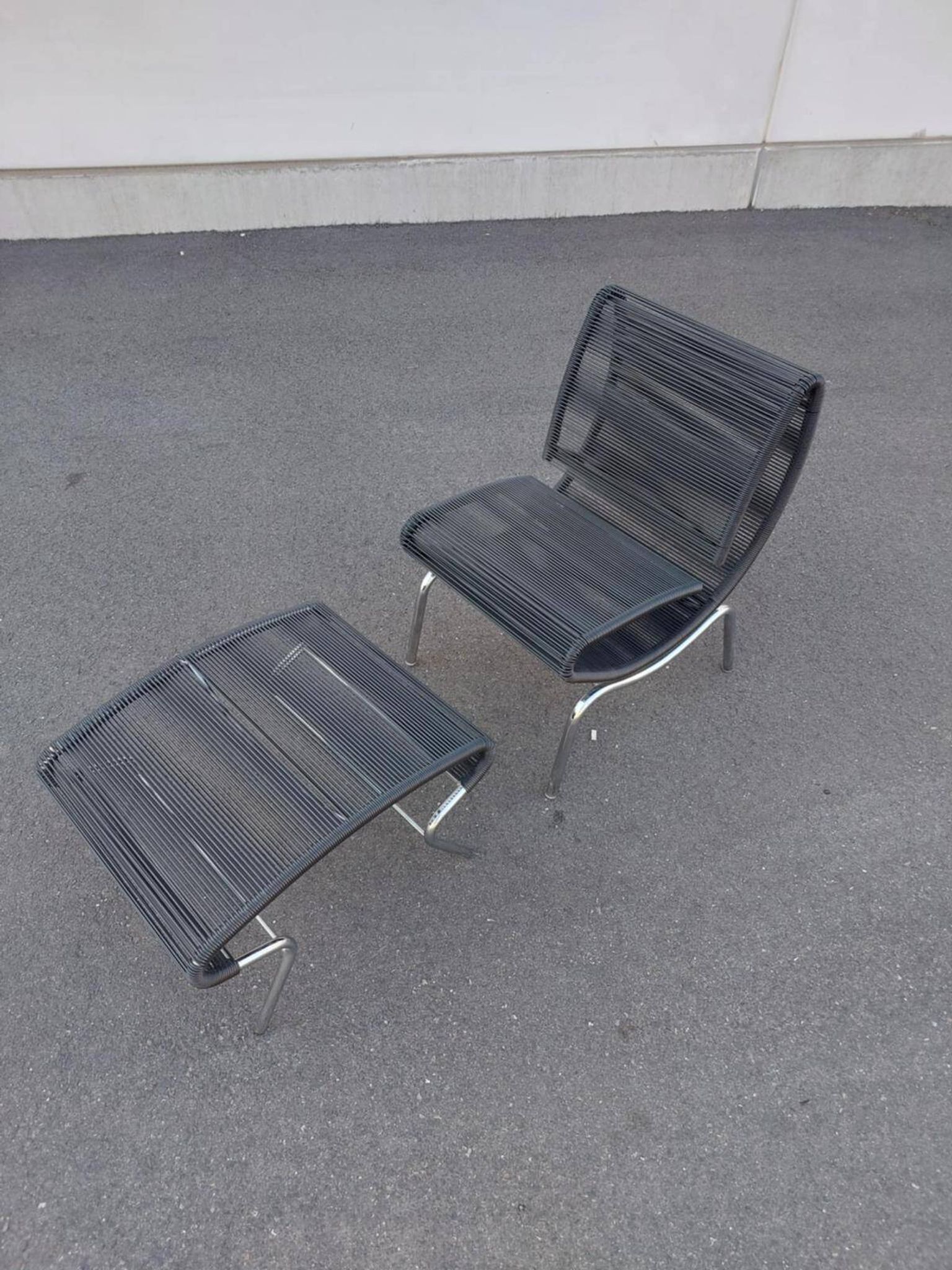 Hygra chair and its ottoman by Roberto Semprini - Italy - 1990
