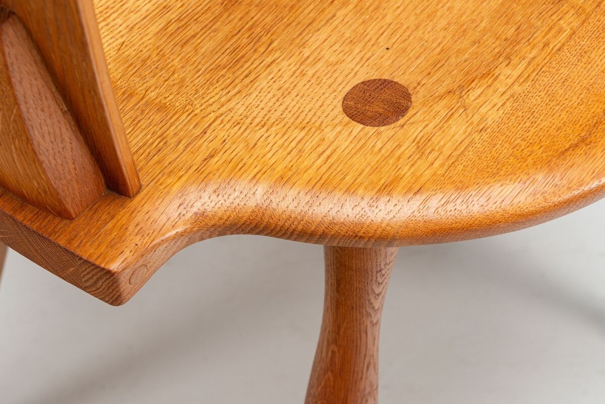 Set of four Scandinavian dining chairs in oak Denmark 1960