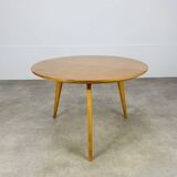 Vintage 50s tripod coffee table with compass base, Italian design
