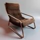 Pixi armchair by Gillis Lundgren for IKEA in chrome and brown velvet, 1974