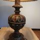 Vintage 1960s Venetian lamp – wooden base – Total height: 1.00 m