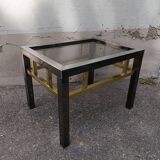 Table basse 80' chrome laiton vintage