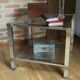 Coffee table beveled glass Pierre Vandel 70s
