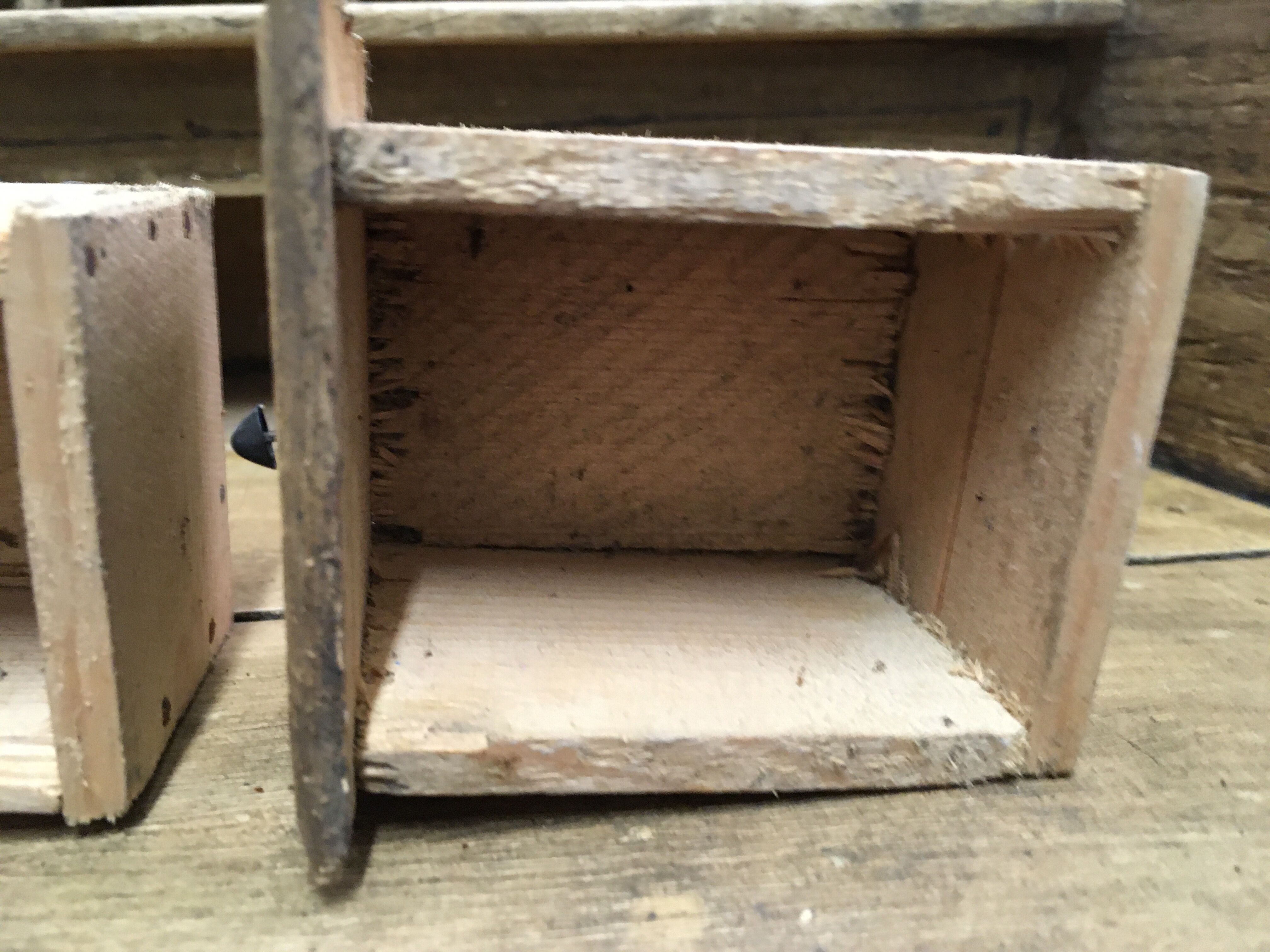 Shelf antique wooden grocery store
