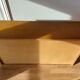 1960s light oak glass wall shelf