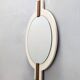 Postmodern Ivory Lacquered Walnut Wall Mirror and Console Table, Italy