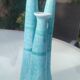 "Organ" triple soliflore vase in artisanal ceramic