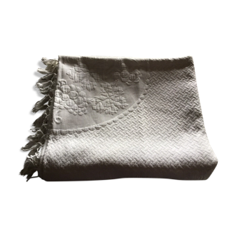 Dessus de lit 19eme en pique de coton