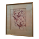 Cadre doré et dessin