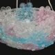 Murano Multicolor Ceiling Light Flower by Seguso for Venini, Italy, 1960s