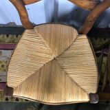 Suite of 6 Louis Philippe chairs mulched in walnut