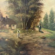 Rural landscape, late 19th century, oil on canvas signed