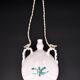 White ceramic wall gourd vase, vallauris