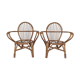 Pair of rattan armchairs