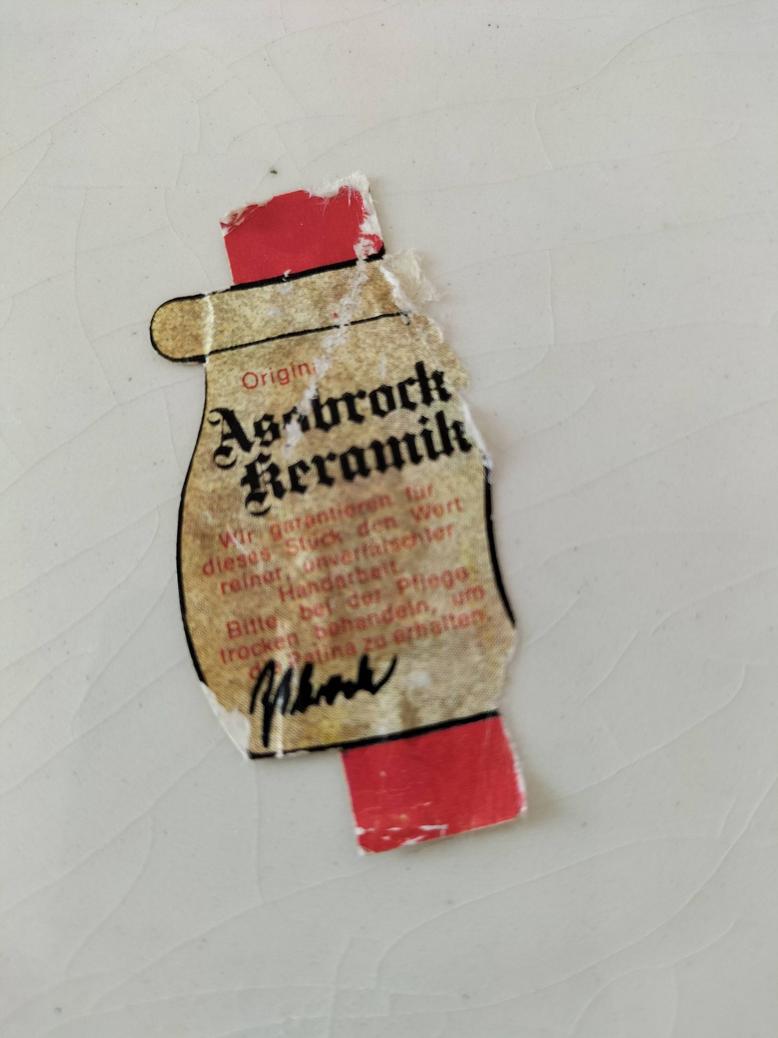 plat céramique allemande années 50-80