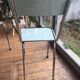 Green formica chairs