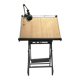 Architect's drawing table by Lucien Sautereau, 1940s – Jieldé lamp