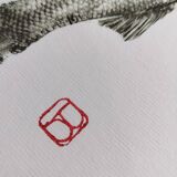 Framed art print, "Print of a bar" (gyotaku)