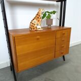 Armoire design en teck Musterring avec pieds noirs