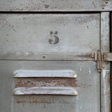 1940s industrial workshop locker room