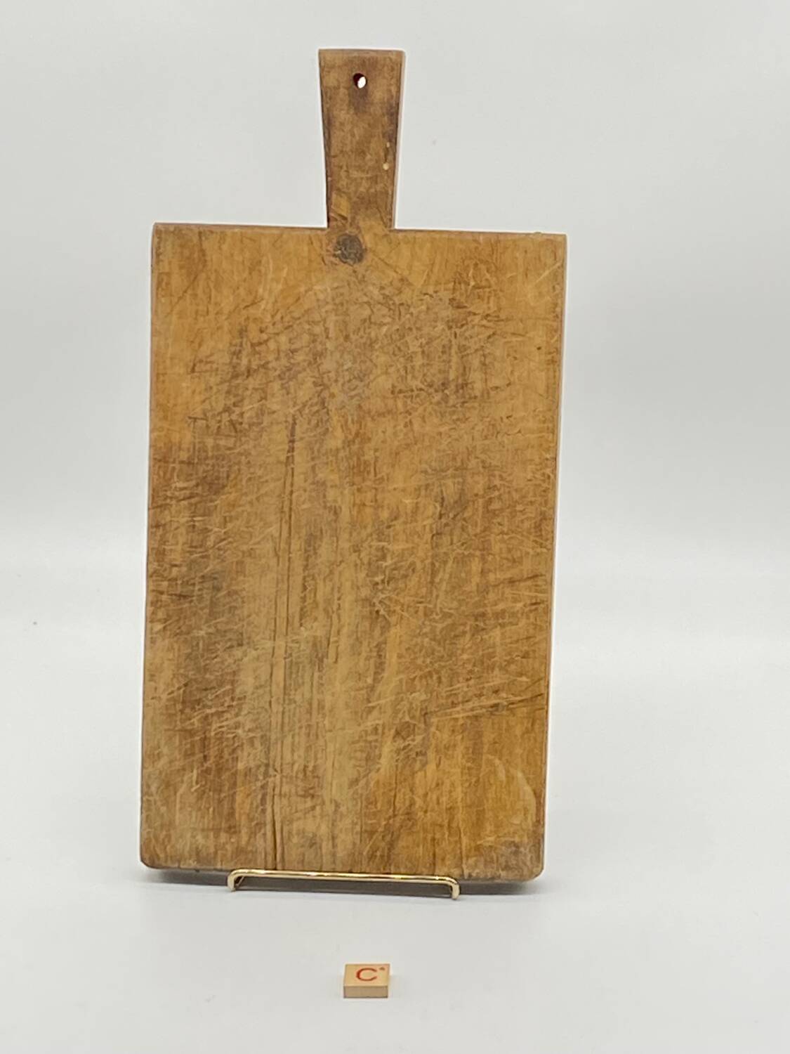 Trio of old cutting boards, butcher block,